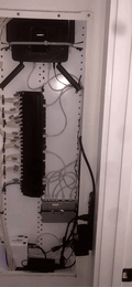Clean, organized home theater wiring installed by Sound Advice in Charlotte